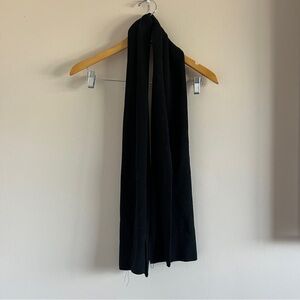 Cozy Black Fleece Scarf